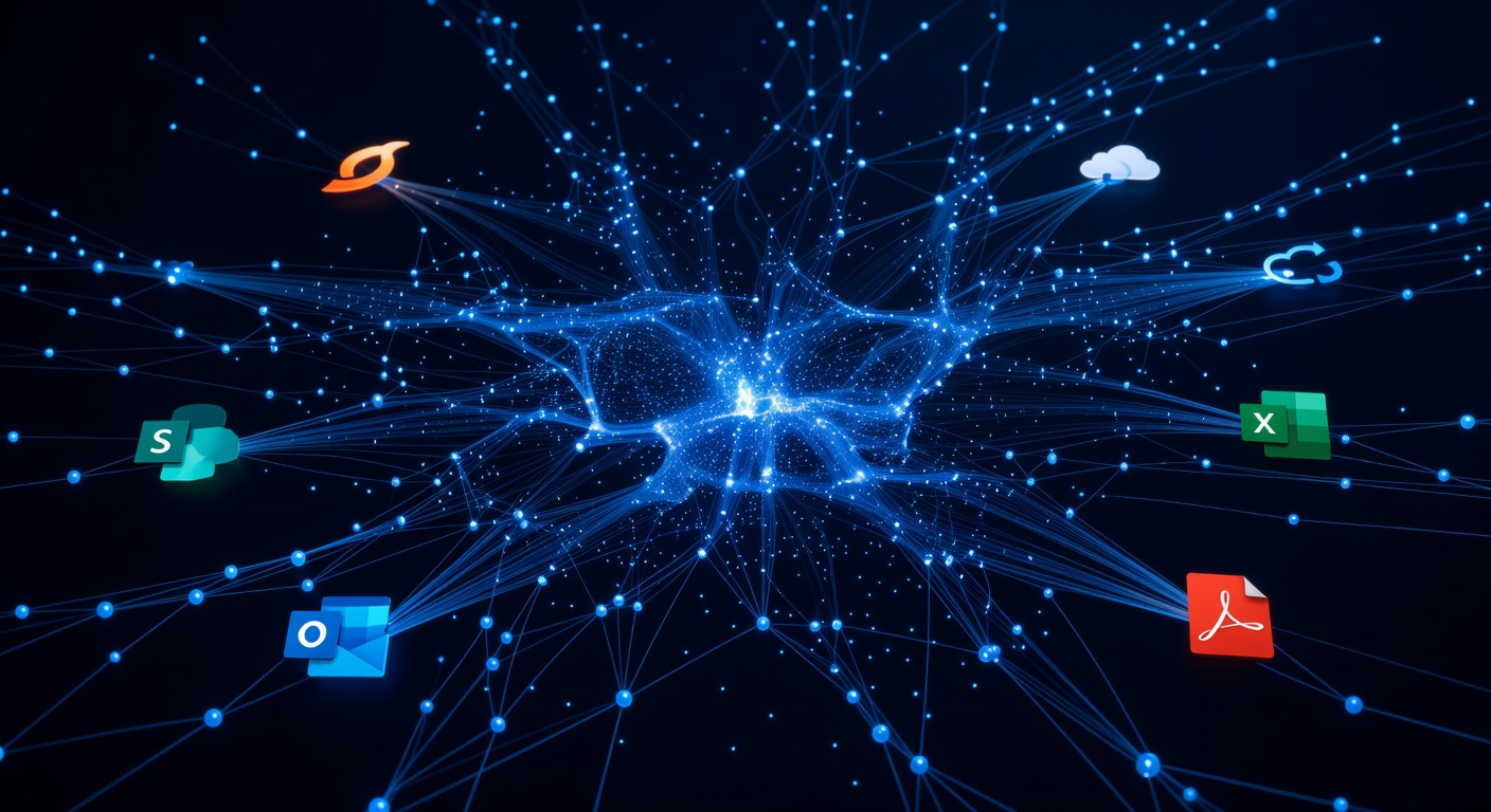 AI knowledge graph connecting business data sources